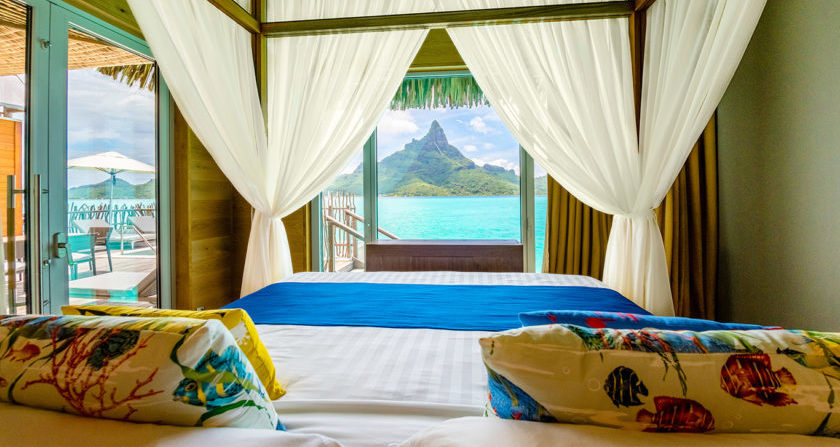 schoenste Orte der Welt Intercontinental Bora Bora Resort & Thalasso Spa Schlafzimmer mit Meerblick